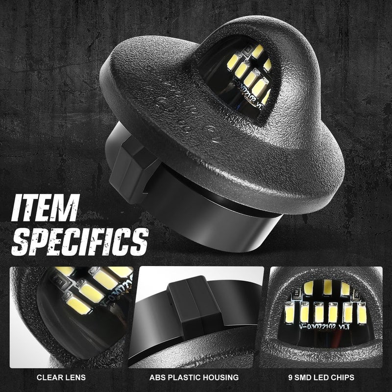 NUVISION LIGHTING Pair of LED License Plate Lights Compatible with 97-03 F150 / 99-16 F250SD F350SD / 89-11 Ranger, FO2870106, NVL-LPL-031 - Image 2